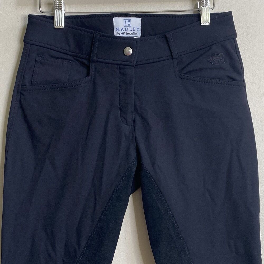 Hadley Black Mid-Rise Full Seat Riding Breeches By SmartPak Size 28 Regular - Picture 3 of 16